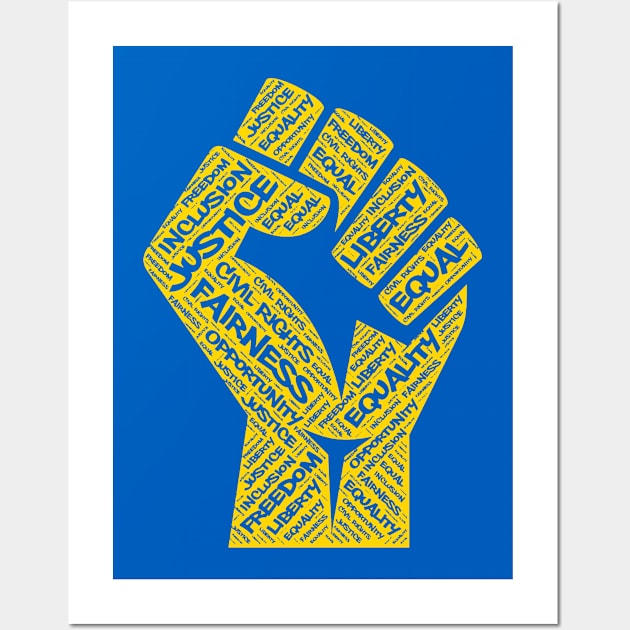 Ukrainian Pride Ukraine Strong Wall Art by TeeShirt_Expressive